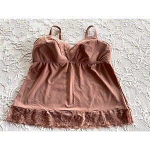 Breezies Soft Support Lace Bra Camisole A678633 115313 Cinnamon? Size 2X